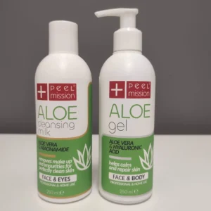 Peel Mission: Aloe Gel Serum 250 ml + Aloe Cleansing Milk 250 ml