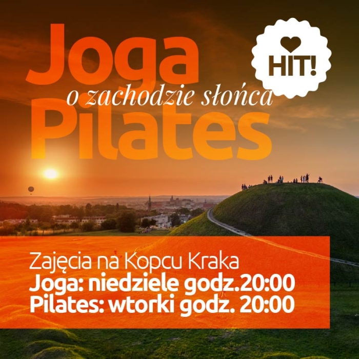Joga/Pilates o zachodzie słońca <br>Kopiec Kraka <br>Wtorki i niedziele godz. 20:00